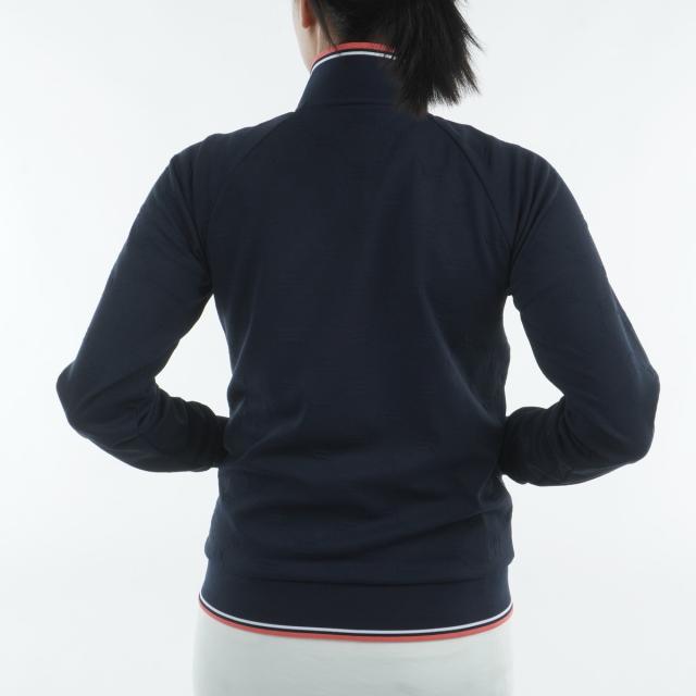 マンシングウェア　Munsingwear　ストレッチ 国旗ジャガードスタンドジップミドラー　レディス_3