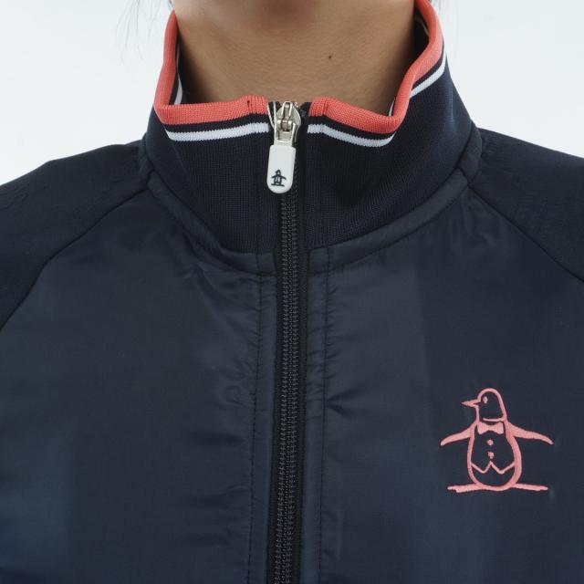 マンシングウェア　Munsingwear　ストレッチ 国旗ジャガードスタンドジップミドラー　レディス_6