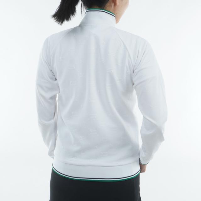 マンシングウェア　Munsingwear　ストレッチ 国旗ジャガードスタンドジップミドラー　レディス_11