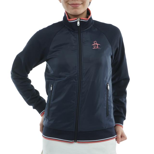 マンシングウェア　Munsingwear　ストレッチ 国旗ジャガードスタンドジップミドラー　レディス_12