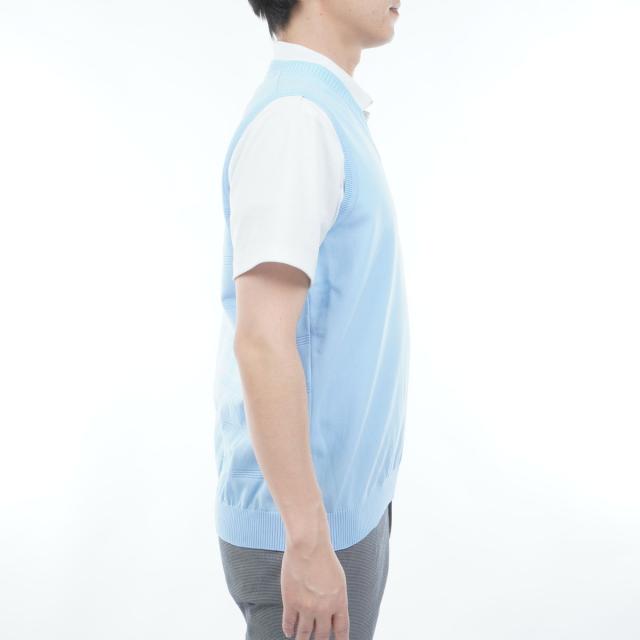 マンシングウェア　Munsingwear　背面地柄ボーダーVネックベスト_7