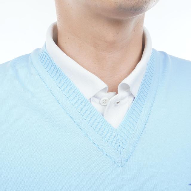 マンシングウェア　Munsingwear　背面地柄ボーダーVネックベスト_9