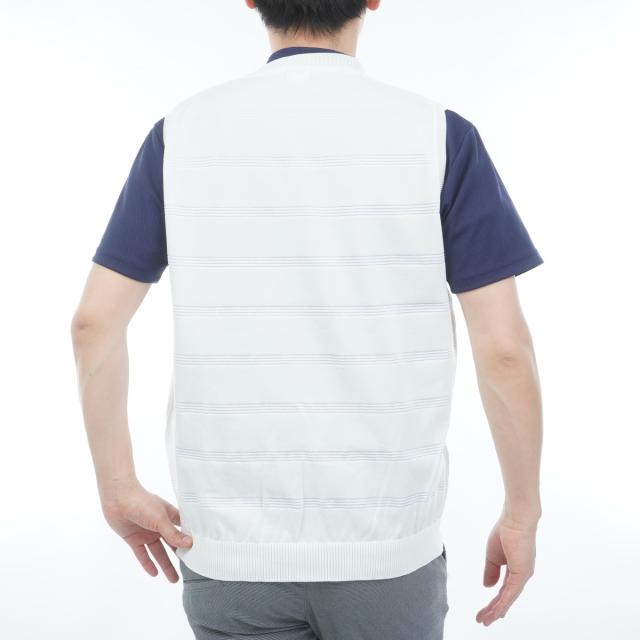マンシングウェア　Munsingwear　背面地柄ボーダーVネックベスト_13