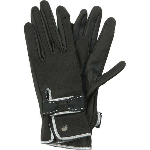 ランバン スポール　LANVIN SPORT　ストレッチ スマホ対応リボン付きグローブ 両手用　レディス