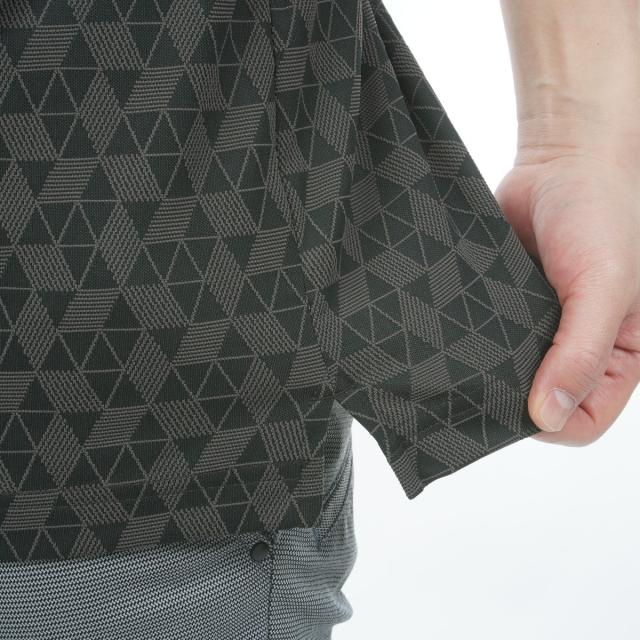 ルコックスポルティフ ゴルフ　Le coq sportif GOLF　ストレッチ トライアングルジャカード半袖ポロシャツ_5