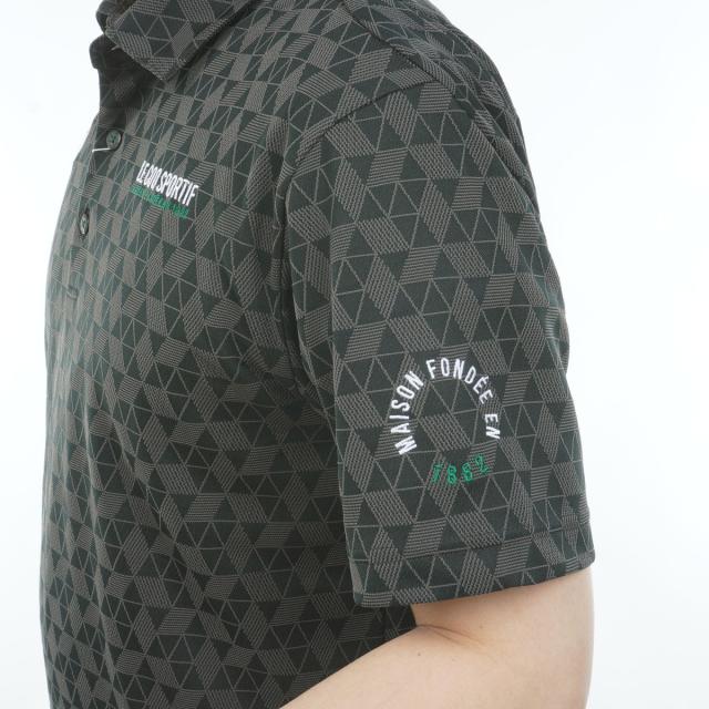 ルコックスポルティフ ゴルフ　Le coq sportif GOLF　ストレッチ トライアングルジャカード半袖ポロシャツ_6