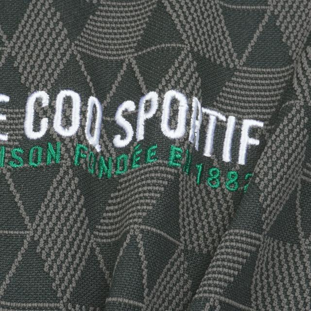 ルコックスポルティフ ゴルフ　Le coq sportif GOLF　ストレッチ トライアングルジャカード半袖ポロシャツ_8