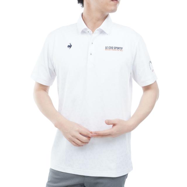 ルコックスポルティフ ゴルフ　Le coq sportif GOLF　ストレッチ トライアングルジャカード半袖ポロシャツ_16