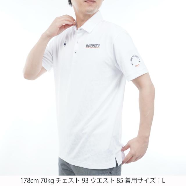 ルコックスポルティフ ゴルフ　Le coq sportif GOLF　ストレッチ トライアングルジャカード半袖ポロシャツ_17