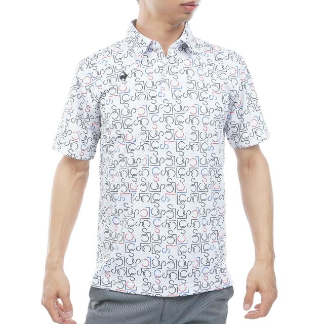 ルコックスポルティフ ゴルフ　Le coq sportif GOLF　ストレッチ LCSモノグラム柄半袖ポロシャツ_13