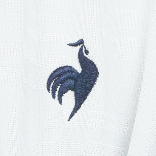 ルコックスポルティフ ゴルフ　Le coq sportif GOLF　ストレッチ チェックジャカードモックネック半袖シャツ_10