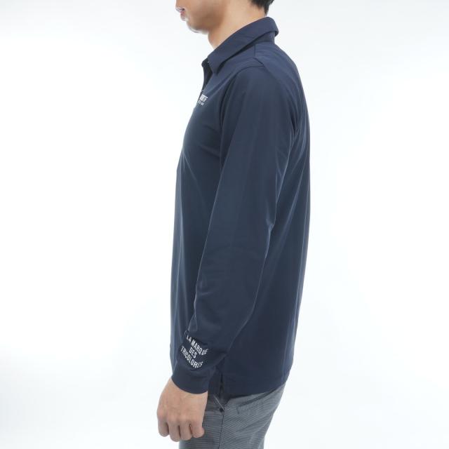 ルコックスポルティフ ゴルフ　Le coq sportif GOLF　ストレッチ マーキングデザイン長袖ポロシャツ_5
