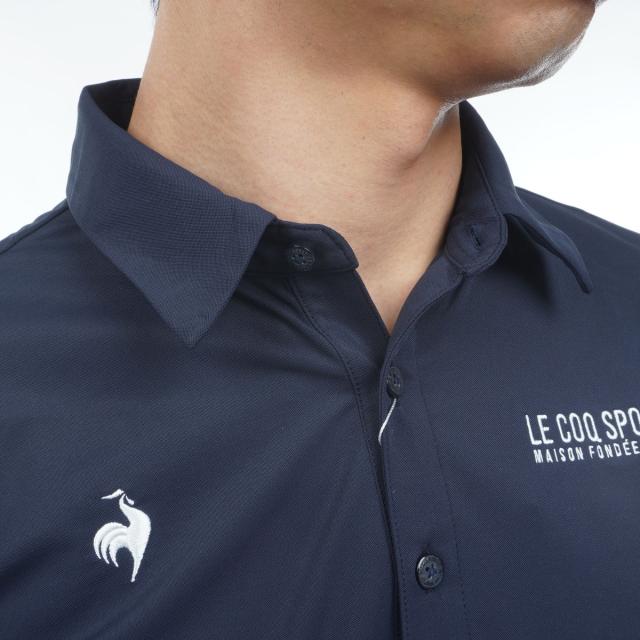 ルコックスポルティフ ゴルフ　Le coq sportif GOLF　ストレッチ マーキングデザイン長袖ポロシャツ_11