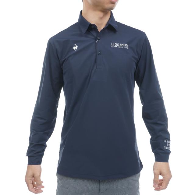 ルコックスポルティフ ゴルフ　Le coq sportif GOLF　ストレッチ マーキングデザイン長袖ポロシャツ_16