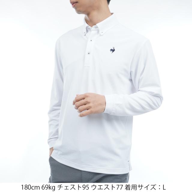 ルコックスポルティフ ゴルフ　Le coq sportif GOLF　DAILY ストレッチ ボタンダウン長袖ポロシャツ_13