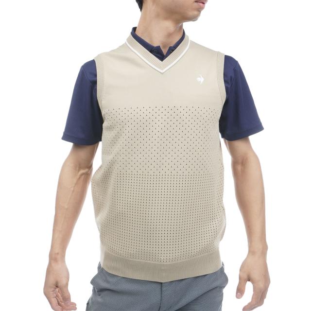ルコックスポルティフ ゴルフ　Le coq sportif GOLF　ウォッシャブルVネックニットベスト
