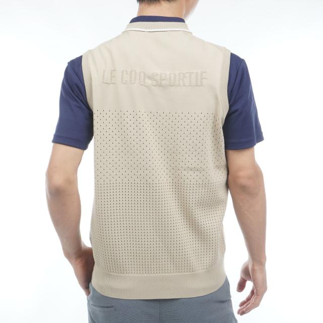 ルコックスポルティフ ゴルフ　Le coq sportif GOLF　ウォッシャブルVネックニットベスト_3