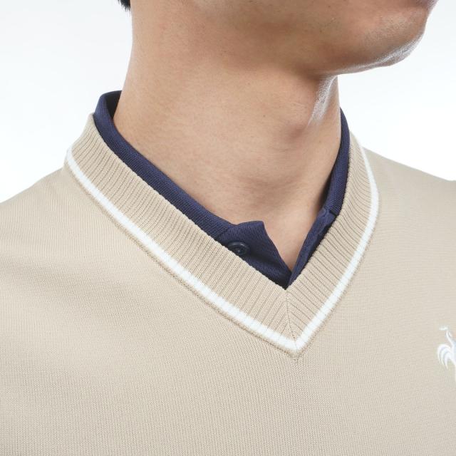 ルコックスポルティフ ゴルフ　Le coq sportif GOLF　ウォッシャブルVネックニットベスト_6