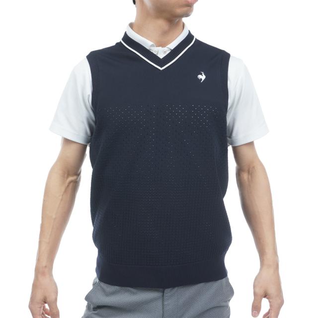ルコックスポルティフ ゴルフ　Le coq sportif GOLF　ウォッシャブルVネックニットベスト_8