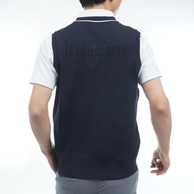 ルコックスポルティフ ゴルフ　Le coq sportif GOLF　ウォッシャブルVネックニットベスト_10