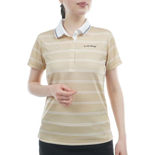 ルコックスポルティフ ゴルフ Le coq sportif GOLF 伸ばすこと 間借り人半袖スポーツシャツ レディス