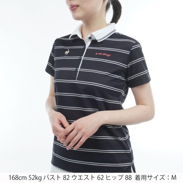 ルコックスポルティフ ゴルフ Le coq sportif GOLF 伸ばすこと 間借り人半袖スポーツシャツ レディス