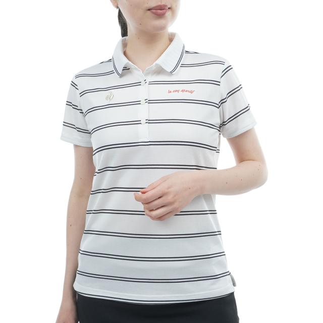 ルコックスポルティフ ゴルフ Le coq sportif GOLF 伸ばすこと 間借り人半袖スポーツシャツ レディス