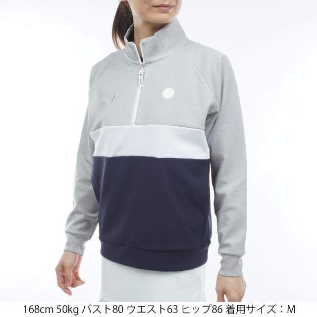 ルコックスポルティフ ゴルフ　Le coq sportif GOLF　ストレッチ ハーフジップスウェット　レディス_1