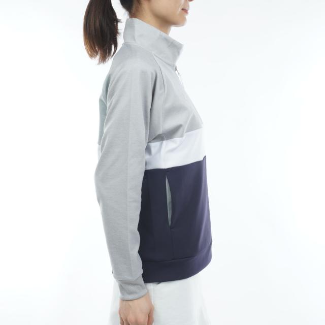 ルコックスポルティフ ゴルフ　Le coq sportif GOLF　ストレッチ ハーフジップスウェット　レディス_4