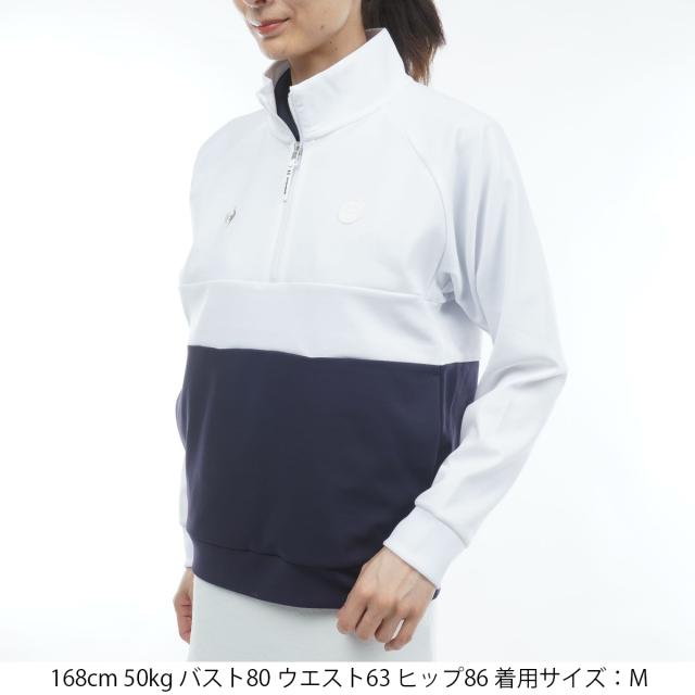 ルコックスポルティフ ゴルフ　Le coq sportif GOLF　ストレッチ ハーフジップスウェット　レディス_11