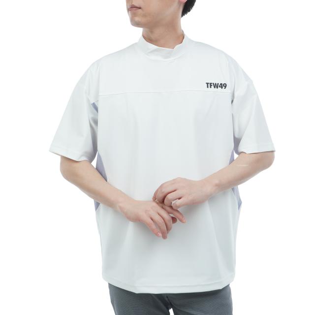 ティーエフダブリュー　TFW49　ストレッチ ワイドモックネック半袖シャツ