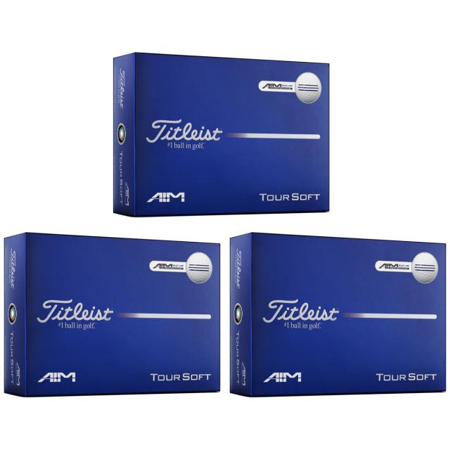 タイトリスト　TOUR SOFT　TOUR SOFT AIM BLUE ボール 3ダースセット