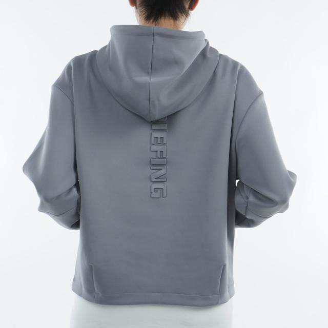 ブリーフィング　BRIEFING　ストレッチ 3Dロゴ フーディー　レディス_11