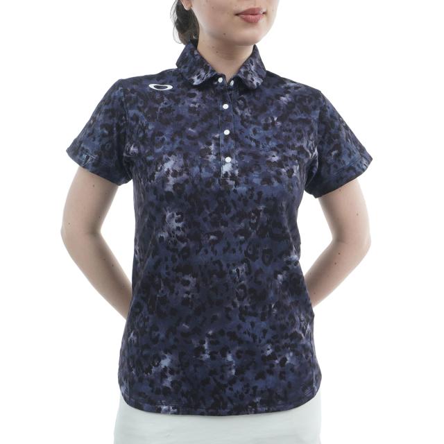 オークリー　OAKLEY　ELEVATE ストレッチ ABSTRACT SPOTTED 半袖ポロシャツ　レディス