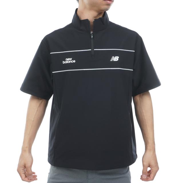 ニューバランス　New Balance Golf　ストレッチ トリコット 5分袖スタンドジッププルオーバー
