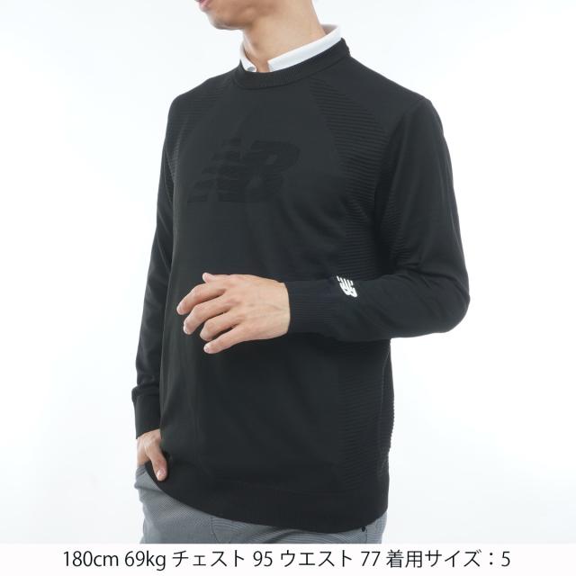 ニューバランス　New Balance Golf　ストレッチ 天竺×ガーター編み クルーネックプルオーバーセーター_1