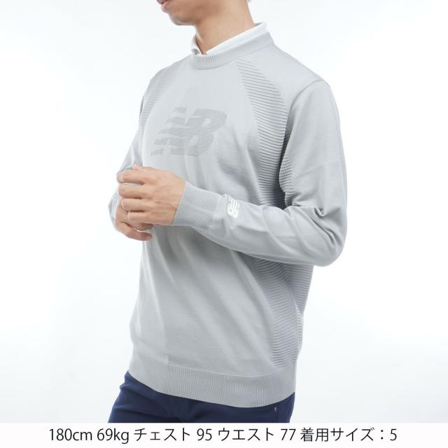 ニューバランス　New Balance Golf　ストレッチ 天竺×ガーター編み クルーネックプルオーバーセーター_11