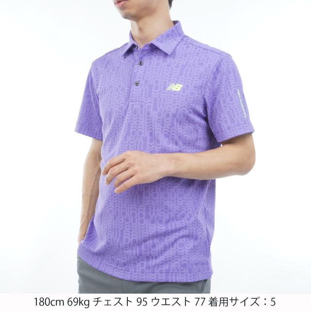 ニューバランス　New Balance Golf　ストレッチ ロゴジャカード 共襟半袖ポロシャツ_7
