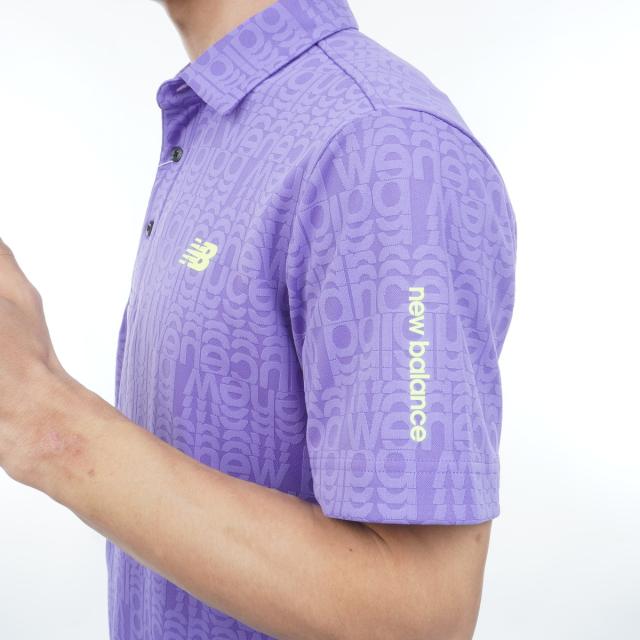 ニューバランス　New Balance Golf　ストレッチ ロゴジャカード 共襟半袖ポロシャツ_12