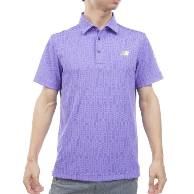 ニューバランス　New Balance Golf　ストレッチ ロゴジャカード 共襟半袖ポロシャツ_16
