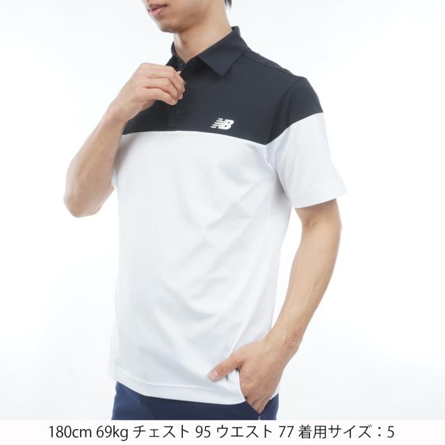 ニューバランス　New Balance Golf　ストレッチ メッシュリバース 共襟半袖ポロシャツ_1