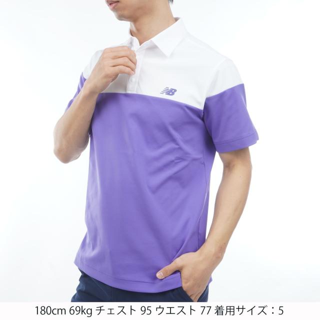 ニューバランス　New Balance Golf　ストレッチ メッシュリバース 共襟半袖ポロシャツ_4