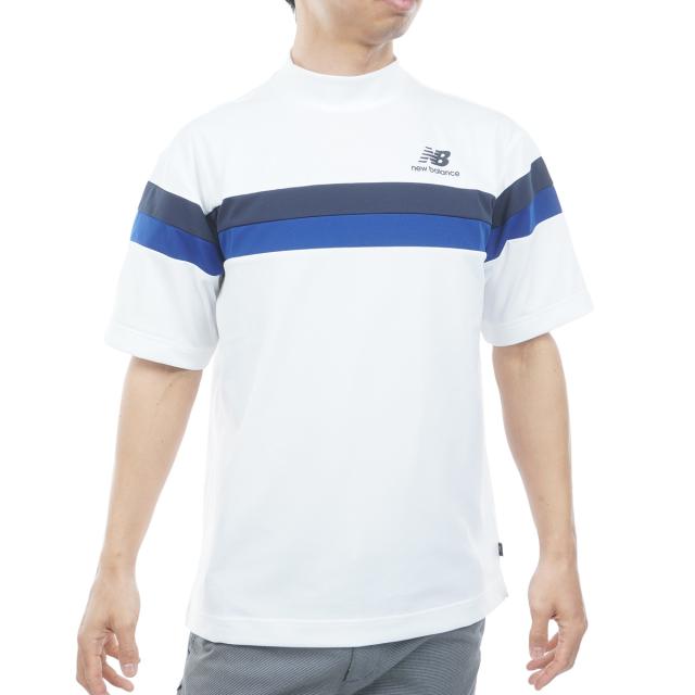 ニューバランス　New Balance Golf　ストレッチ ピン仮ワッフル 5分袖モックネックプルオーバー