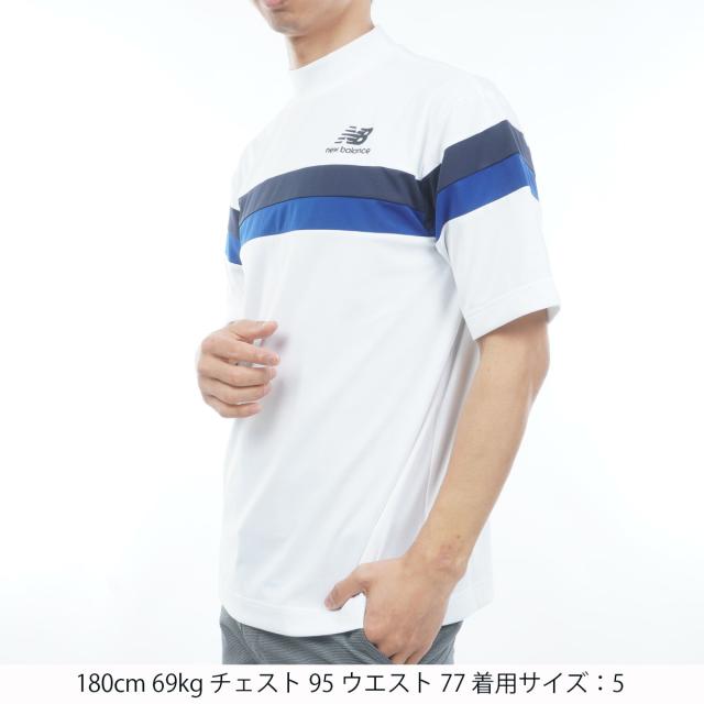 ニューバランス　New Balance Golf　ストレッチ ピン仮ワッフル 5分袖モックネックプルオーバー_1