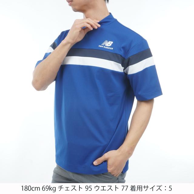 ニューバランス　New Balance Golf　ストレッチ ピン仮ワッフル 5分袖モックネックプルオーバー_4