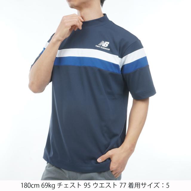 ニューバランス　New Balance Golf　ストレッチ ピン仮ワッフル 5分袖モックネックプルオーバー_13