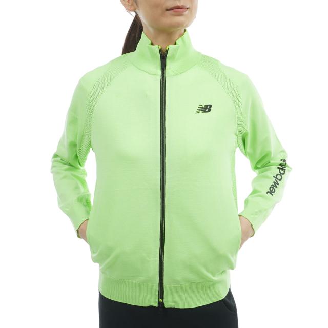 ニューバランス　New Balance Golf　ストレッチ 天竺×メッシュ編み フルジップニットブルゾン　レディス_16