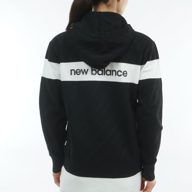 ニューバランス　New Balance Golf　ストレッチ ゼブラジャカード×メッシュ編み ニットプルオーバーフーディー　レディス_3