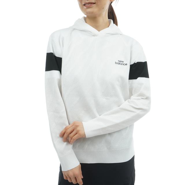 ニューバランス　New Balance Golf　ストレッチ ゼブラジャカード×メッシュ編み ニットプルオーバーフーディー　レディス_9