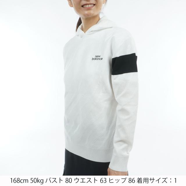ニューバランス　New Balance Golf　ストレッチ ゼブラジャカード×メッシュ編み ニットプルオーバーフーディー　レディス_10